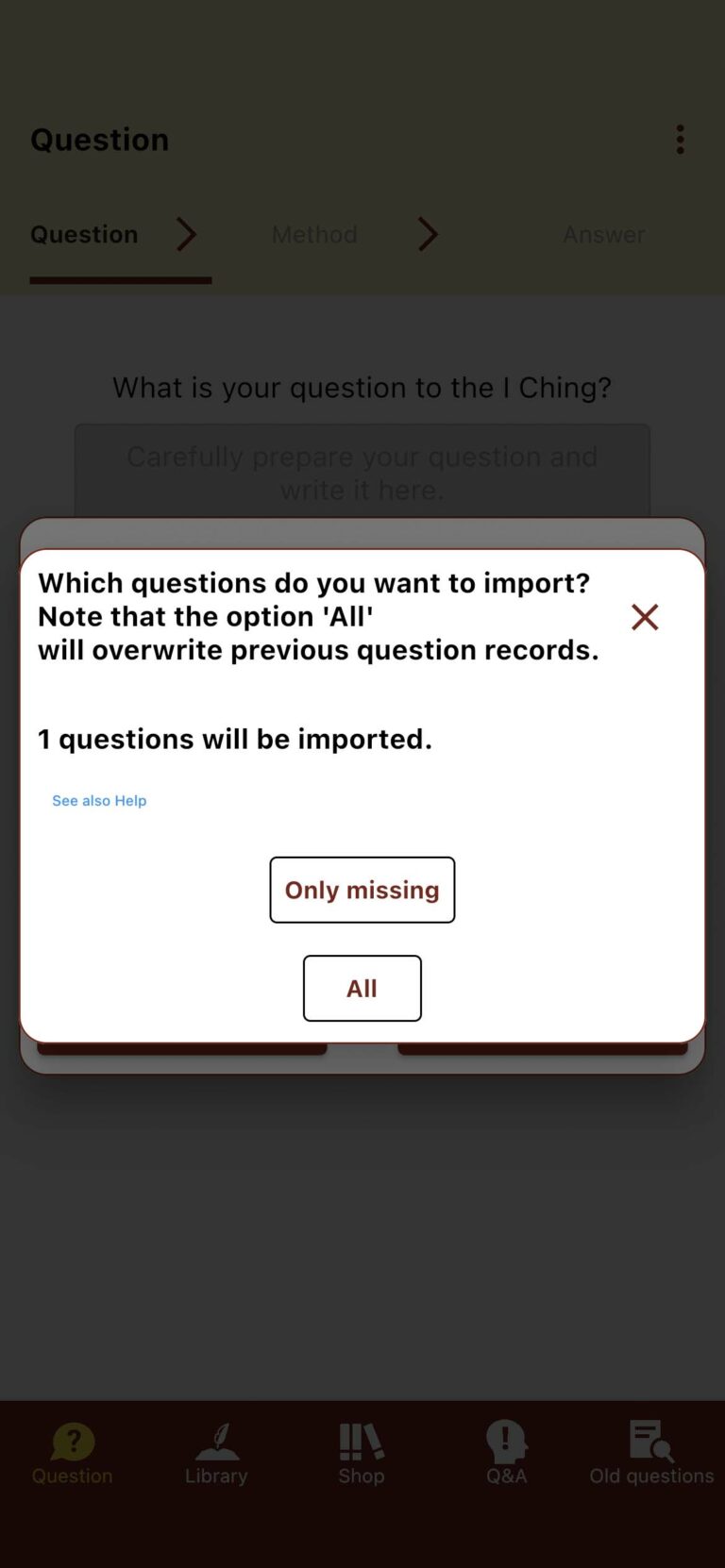 Transfer/copy Questions to Other Devices (iOS and iPadOS))